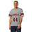 Man wearing Lewisville High School Farmers Football Jersey 44