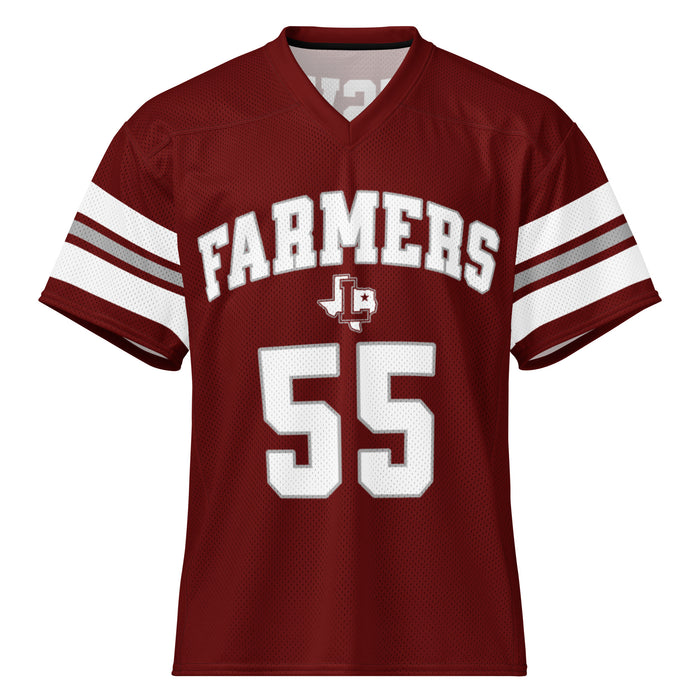 Lewisville High School Farmers Football Jersey 55