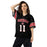 Woman wearing MacArthur High School Generals Football Jersey 11