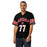 Man wearing MacArthur High School Generals Football Jersey 77