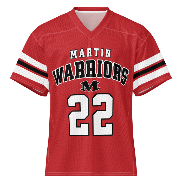 Martin High School Warriors Football Jersey 22