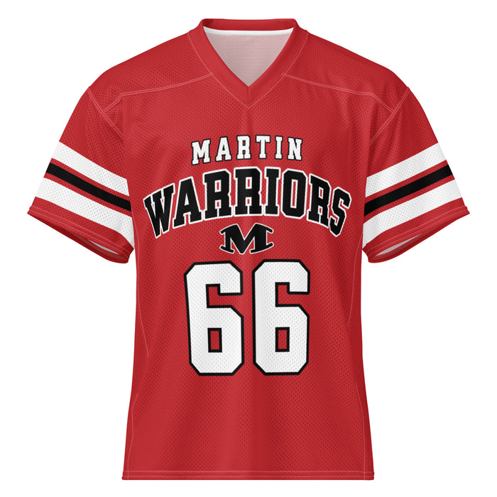 Martin High School Warriors Football Jersey 66