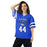 Woman wearing New Caney High School Eagles Football Jersey 44