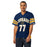 Man wearing Nimitz High School Cougars Football Jersey 77