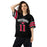 Woman wearing North Shore High School Mustangs Football Jersey 11