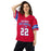 Woman wearing Oak Ridge High School War Eagles Football Jersey 22