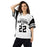 Woman wearing Permian High School Panthers Football Jersey 22