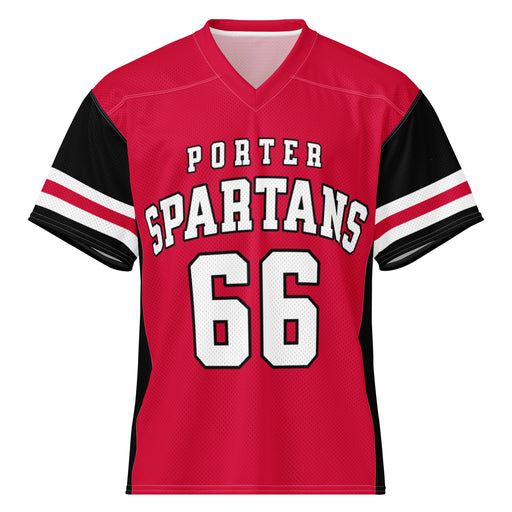 Porter High School Spartans Football Jersey 66