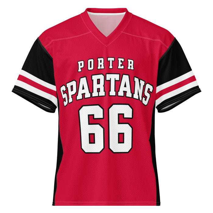 Porter High School Spartans Football Jersey 66