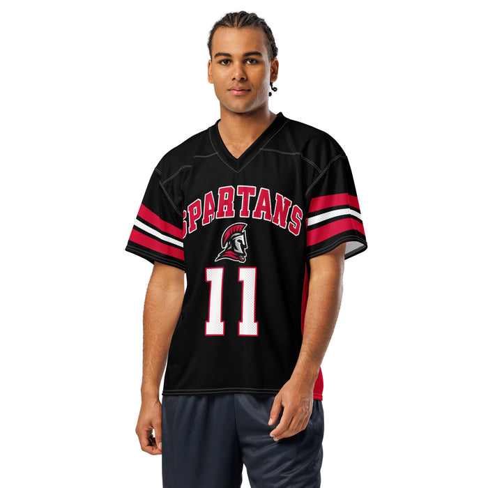 Man wearing Porter High School Spartans Football Jersey 11