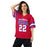 Woman wearing Sam Houston High School Texans Football Jersey 22