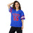 Woman wearing Sam Houston High School Texans Football Jersey 55