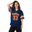 Woman wearing Seven Lakes High School Spartans Football Jersey 33