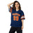 Woman wearing Seven Lakes High School Spartans Football Jersey 99