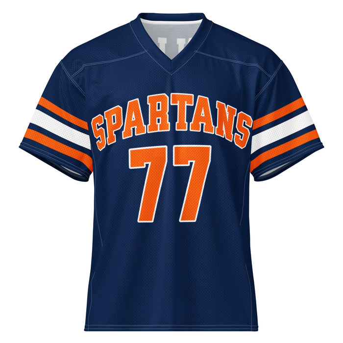 Seven Lakes High School Spartans Football Jersey 77