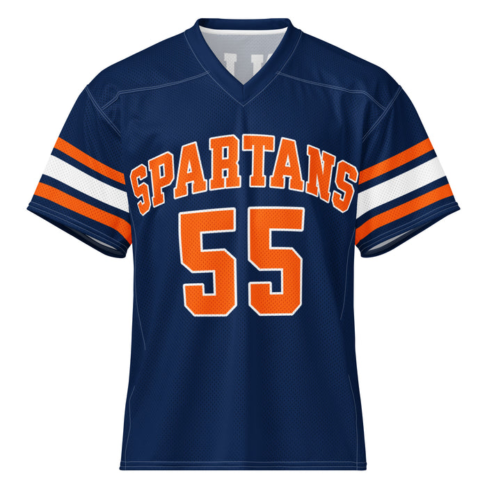 Seven Lakes High School Spartans Football Jersey 55