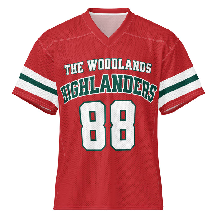 The Woodlands High School Highlanders Football Jersey 88