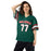 Woman wearing The Woodlands High School Highlanders Football Jersey 77