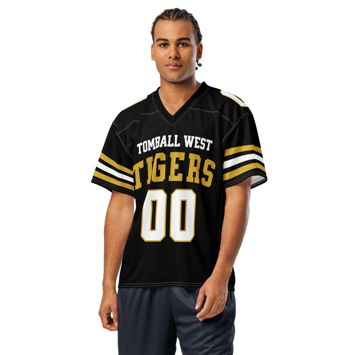 Man wearing Tomball West High School Tigers Football Jersey 00