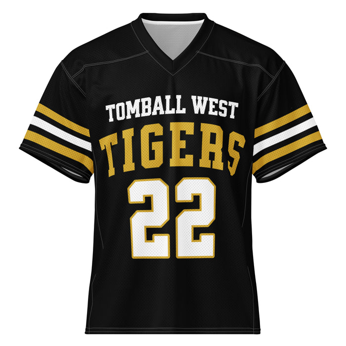 Tomball West High School Tigers Football Jersey 22