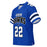 Left profile view of Hebron High School Hawks Football Jersey 22