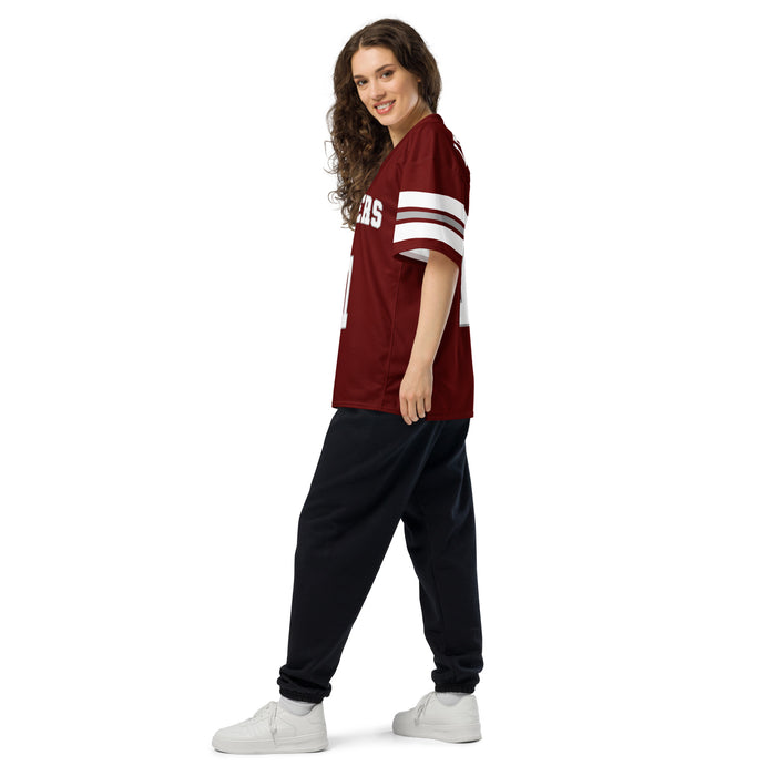 Side view of Lewisville High School Farmers Football Jersey 11