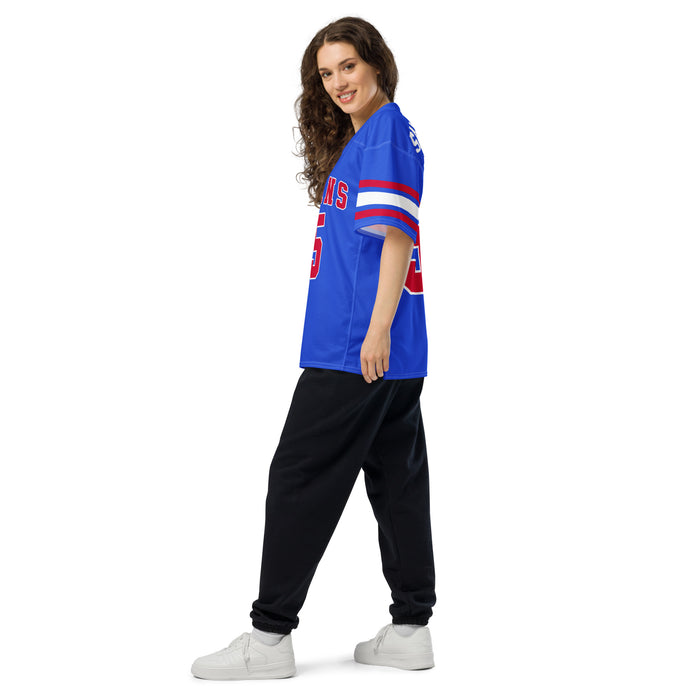 Side view of Sam Houston High School Texans Football Jersey 55