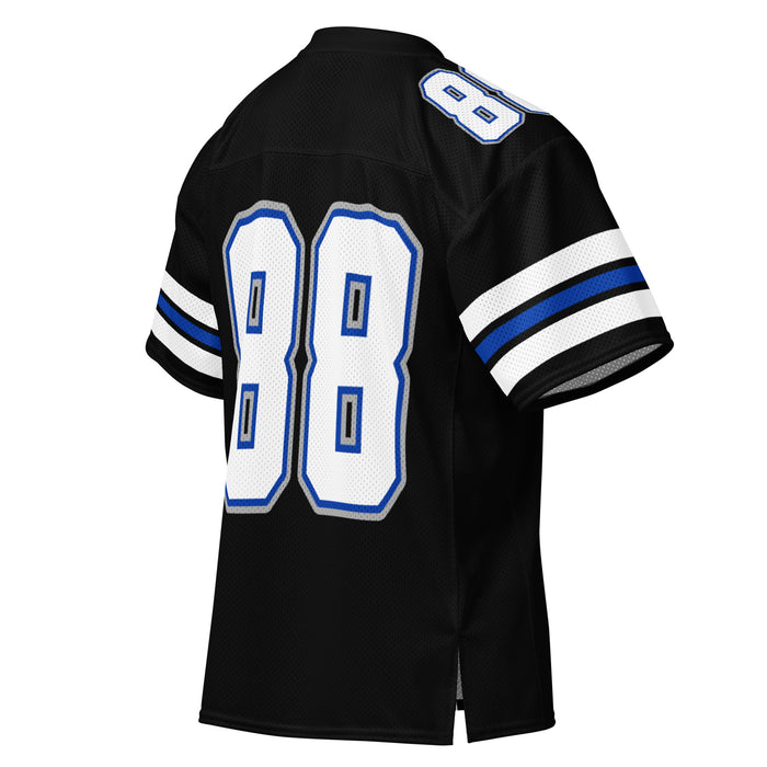 Back profile view of Hebron High School Hawks Football Jersey 88