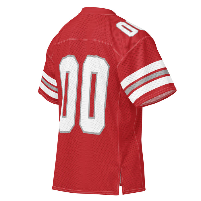 Back profile view of Katy High School Tigers Football Jersey 00