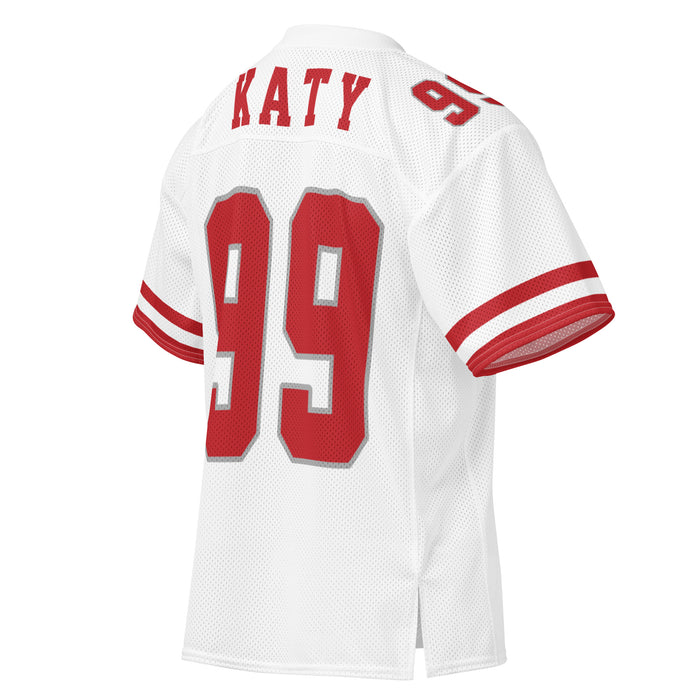 Back profile view of Katy High School Tigers Football Jersey 99
