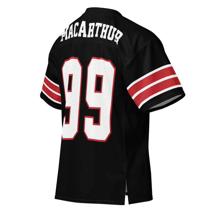 Back profile view of MacArthur High School Generals Football Jersey 99