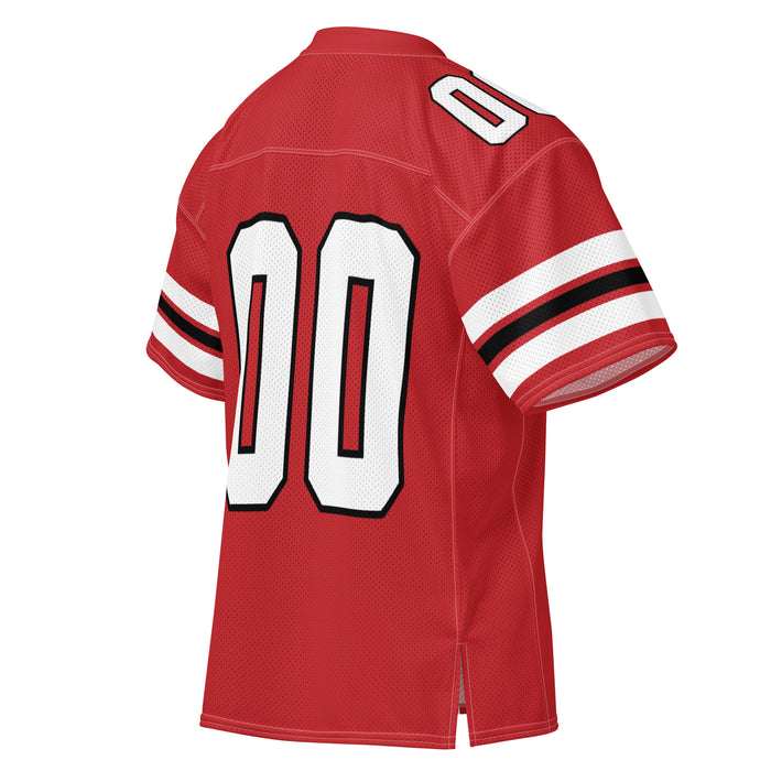 Back profile view of Martin High School Warriors Football Jersey 00