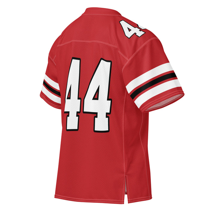Back profile view of Martin High School Warriors Football Jersey 44