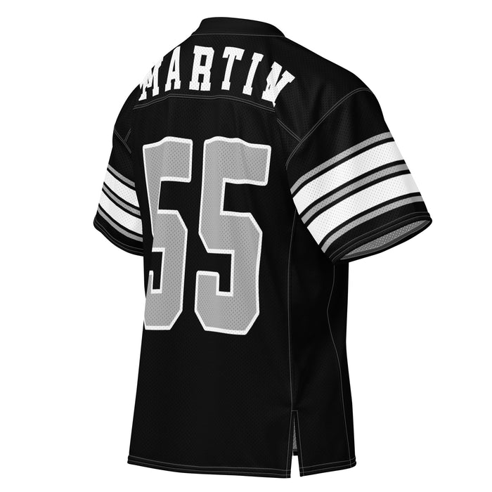 Back profile view of Martin High School Warriors Football Jersey 55