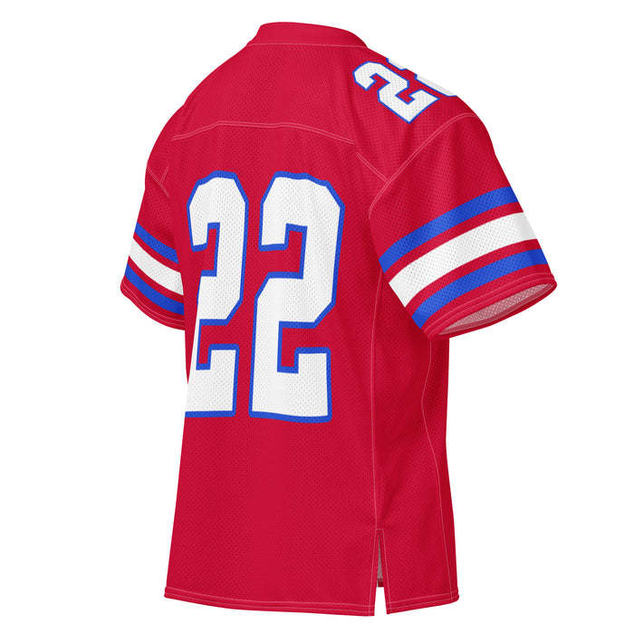 Back profile view of Sam Houston High School Texans Football Jersey 22