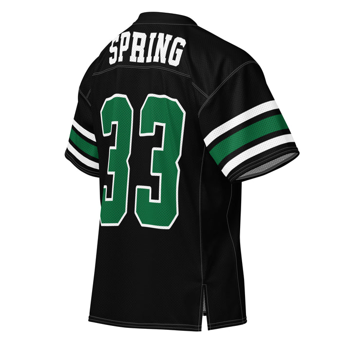 Back profile view of Spring High School Lions Football Jersey 33