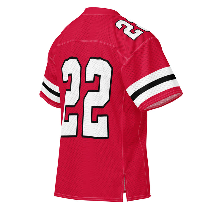 Back profile view of Tomball High School Cougars Football Jersey 22
