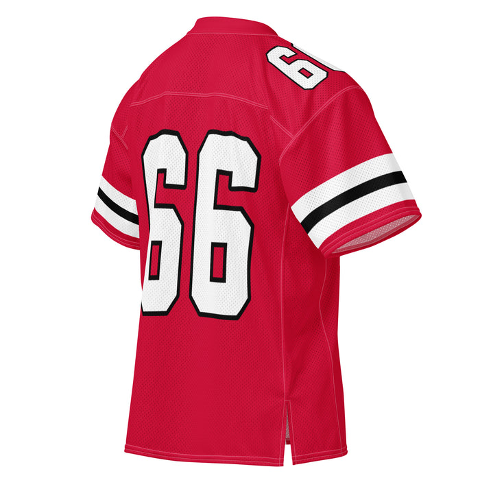 Back profile view of Tomball High School Cougars Football Jersey 66