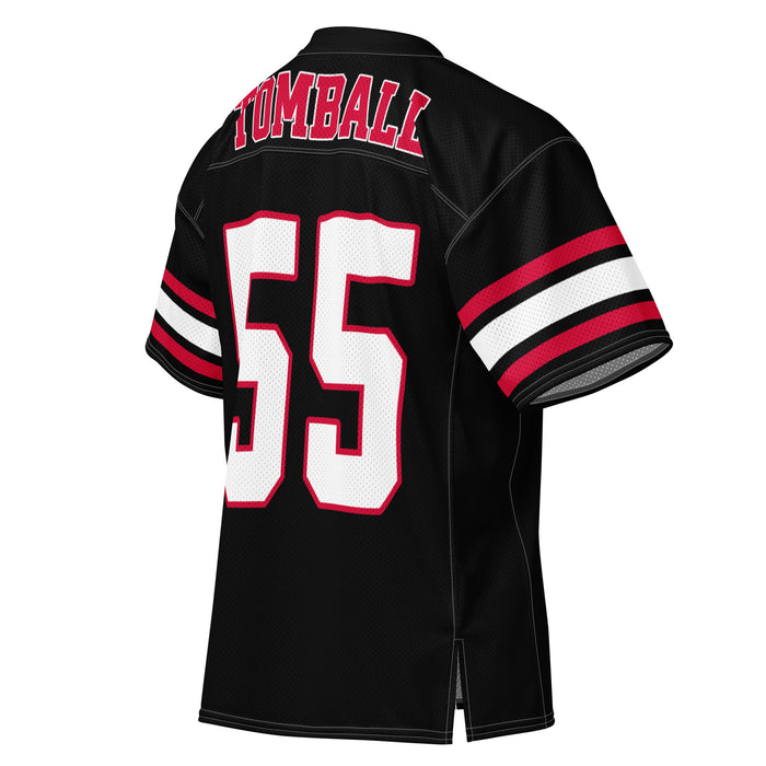 Back profile view of Tomball High School Cougars Football Jersey 55