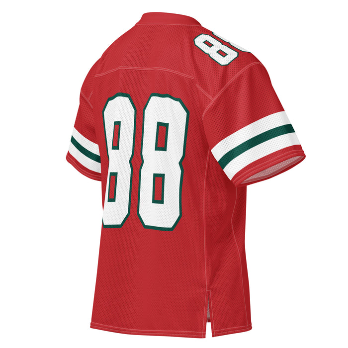 Back profile view of The Woodlands High School Highlanders Football Jersey 88