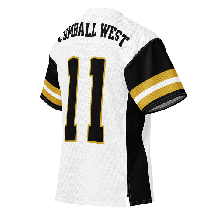 Back profile view of Tomball West High School Tigers Football Jersey 11