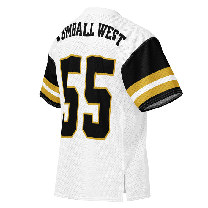 Back profile view of Tomball West High School Tigers Football Jersey 55