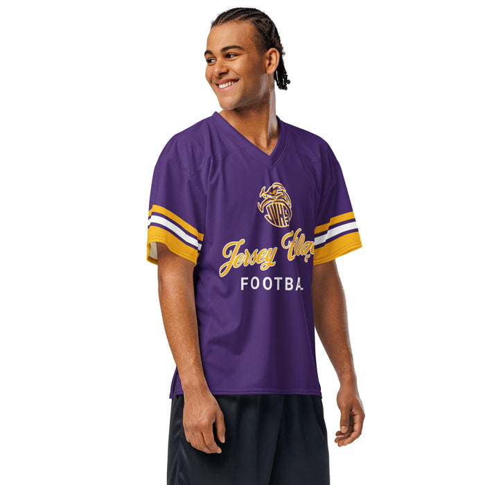 Man wearing Jersey Village High School Falcons Football Jersey 102