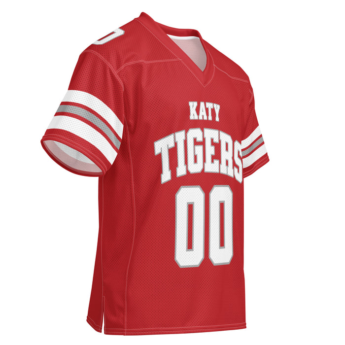 Right profile view of Katy High School Tigers Football Jersey 00