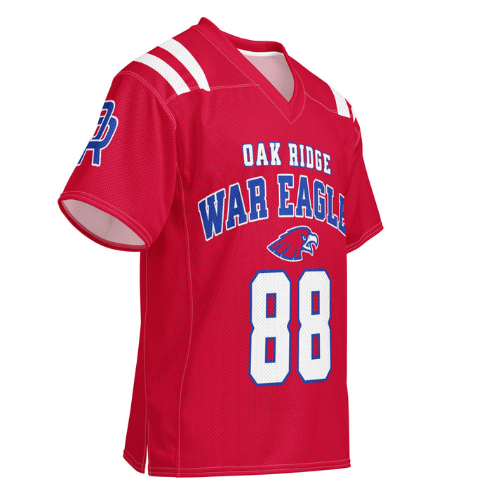Profile view of Oak Ridge High School War Eagles Football Jersey 88