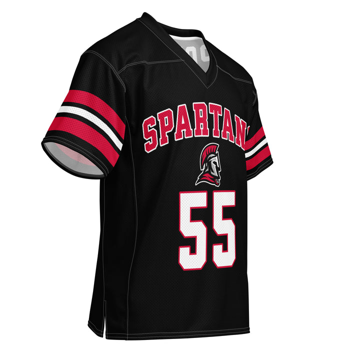Front profile view of Porter High School Spartans Football Jersey 55