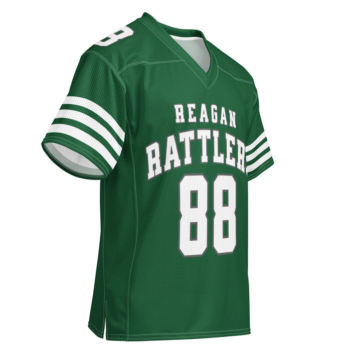 Front profile view of Reagan High School Rattlers Football Jersey 88