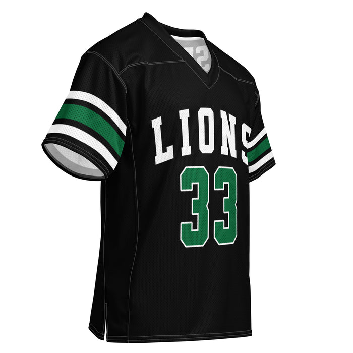 Front profile view of Spring High School Lions Football Jersey 33