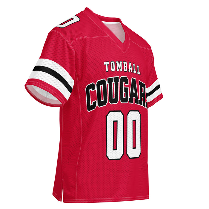 Front profile view of Tomball High School Cougars Football Jersey 00