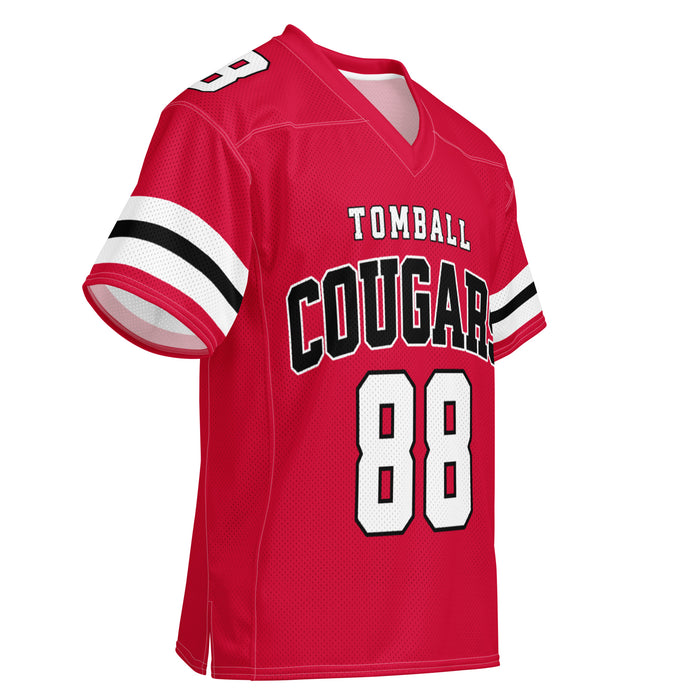 Front profile view of Tomball High School Cougars Football Jersey 88